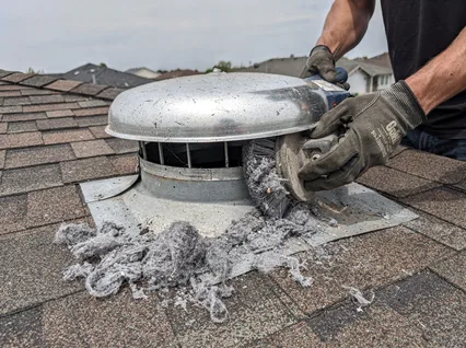 Cleaning Dryer Vent On Roof in Greeley