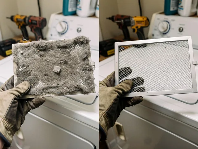 Professional lint trap cleaning by Greeley Dryer Vent Cleaning in Greeley