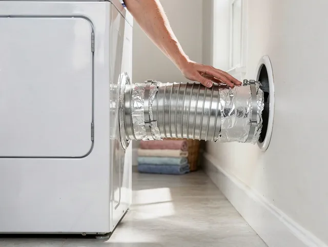 Professional dryer vent hose installation by Greeley Dryer Vent Cleaning in Greeley