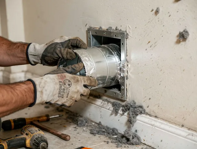 Professional dryer vent repair and installation by Greeley Dryer Vent Cleaning in Greeley