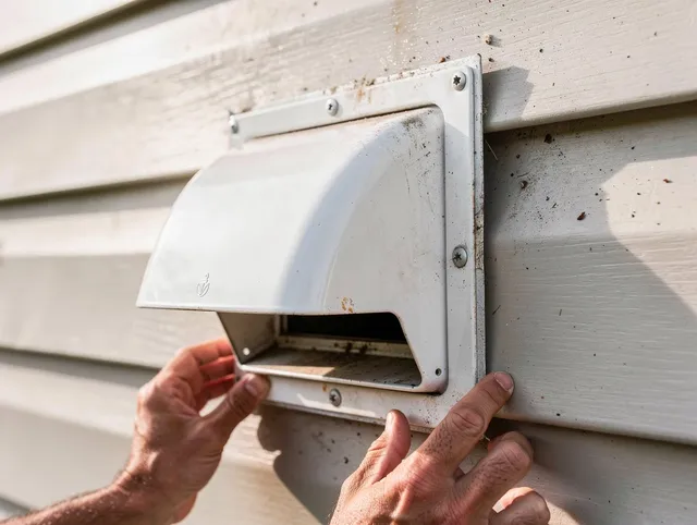 Greeley Dryer Vent Cleaning technician delivering thorough residential dryer vent cleaning service in Greeley